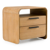 Dresden Modern Natural Acacia 2-Drawer Nightstand Bedroom Set