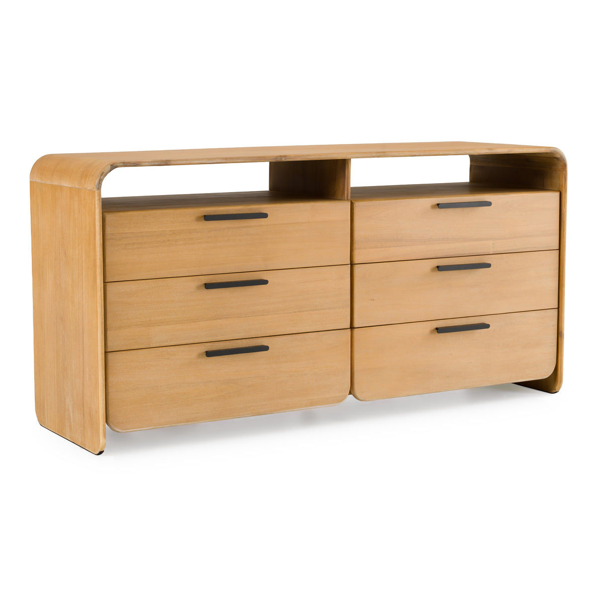 Dresden Modern Natural Acacia 1-Drawer Nightstand Bedroom Set