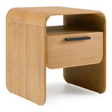 Dresden Modern Natural Acacia 1-Drawer Nightstand Bedroom Set