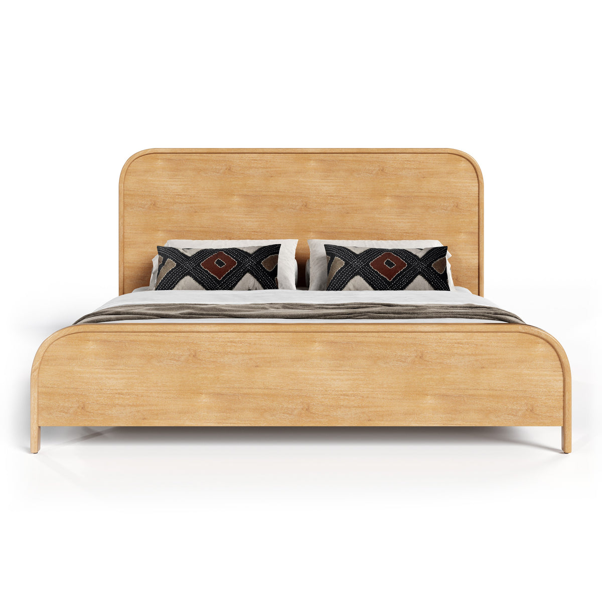 Dresden Modern Natural Acacia Bed
