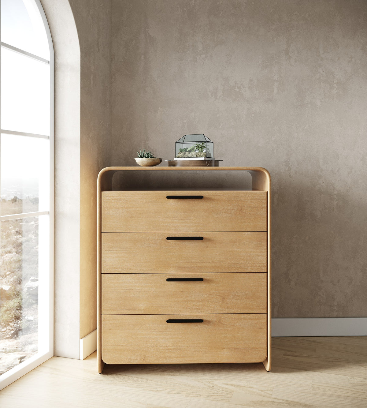 Dresden Modern Natural Acacia Chest