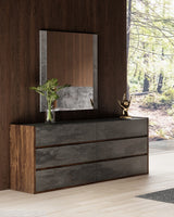 Rado Modern Walnut & Volcanic Slate Bedroom set
