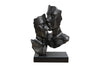Two Faces Black Sculpture