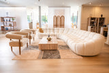 Yolonda Off-White Fabric Sectional Sofa
