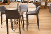 Halo Modern Grey Saddle Leather Counter Stool