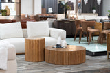 Espana Modern Walnut Round Coffee Table