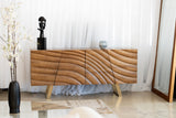 Finley Mid-Century Walnut & Gold Buffet