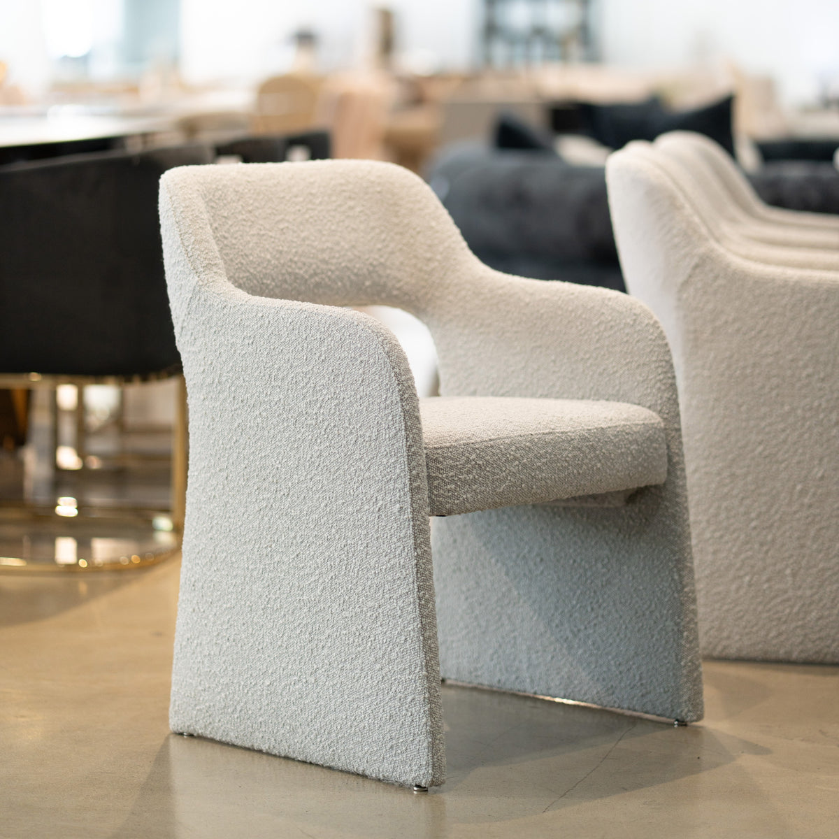 Bishop Modern Grey Fabric Dining Chair