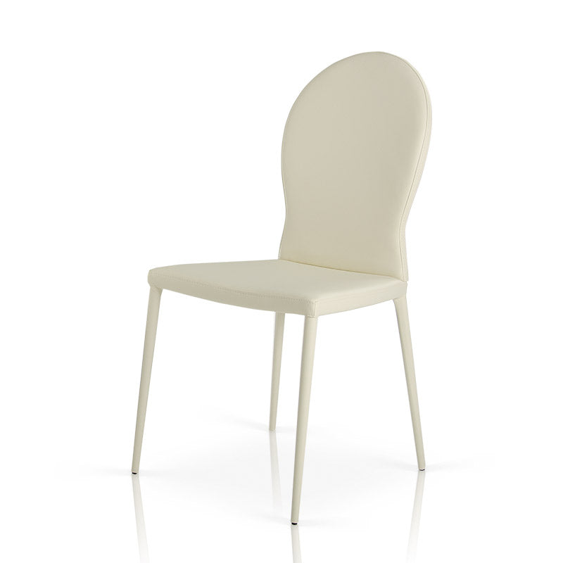 167CH White Contemporary Modern Dining Chair (Set of 2)