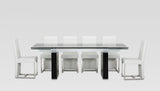 Lisbon Modern Glas Extendable Dining Table