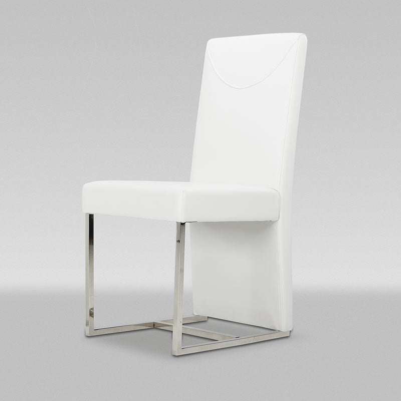 Misha Modern White Leatherette Dining Chair