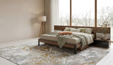 Rondo Mid-Century Platform Bed with Nightstands Storage And Lights