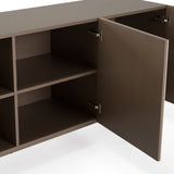 Dunster Contemporary Beige Ceramic + Metallic Grey Buffet