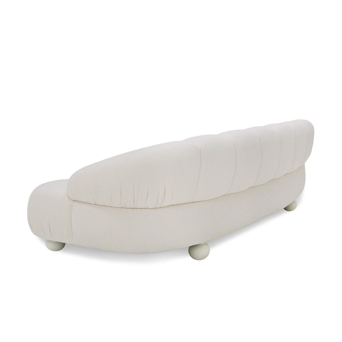 Duran Contemporary White Fabric 4-Seater Sofa