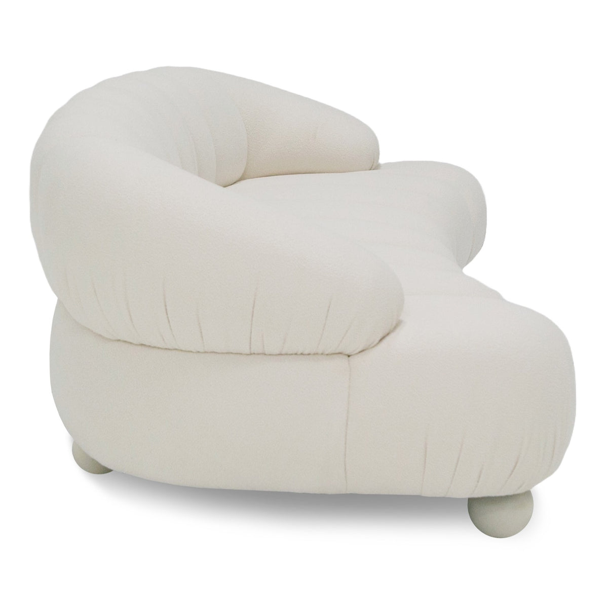 Duran Contemporary White Fabric 4-Seater Sofa