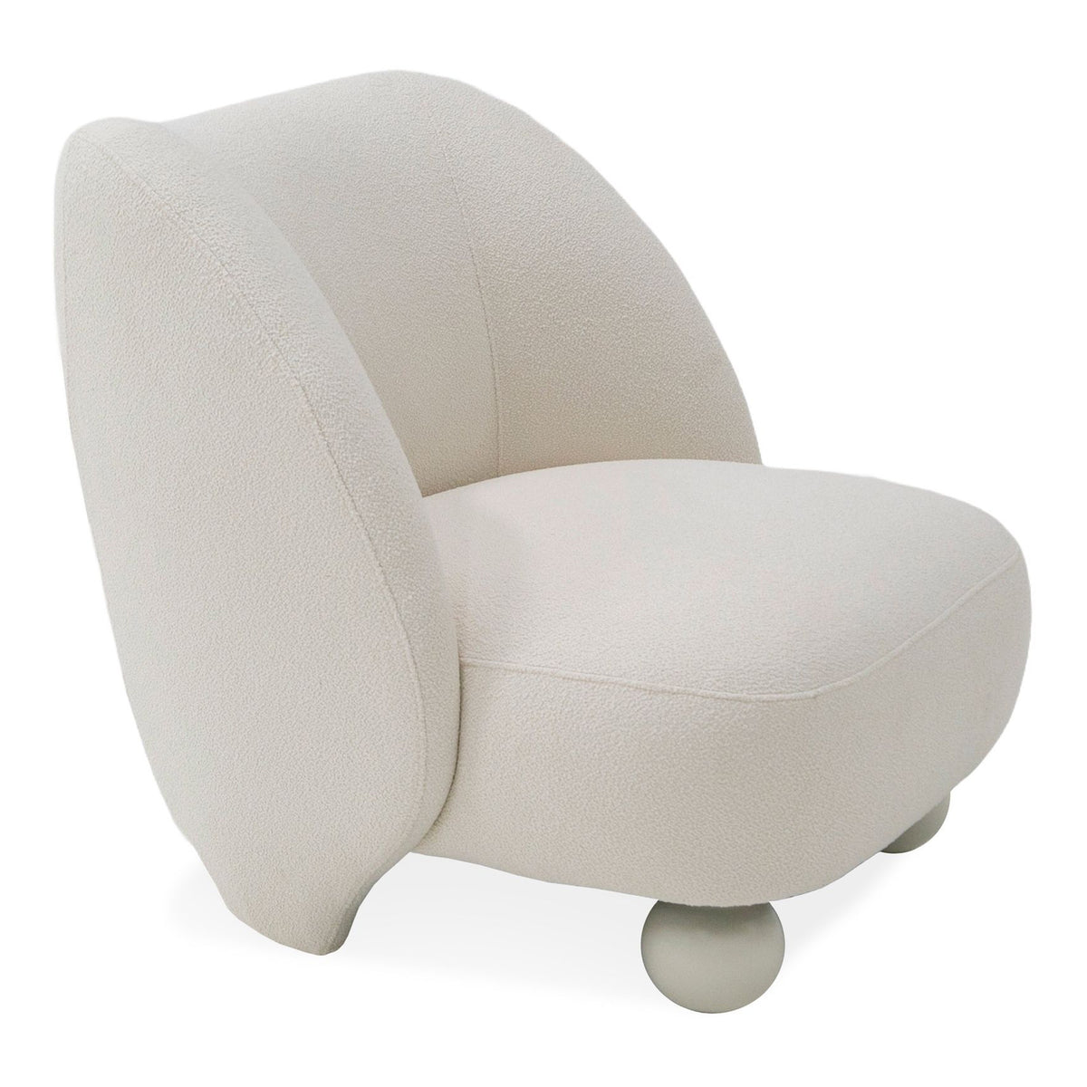 Duran Contemporary White Fabric Accent Chair