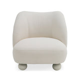 Duran Contemporary White Fabric Accent Chair