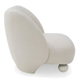Duran Contemporary White Fabric Accent Chair