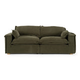 Durbin Modern Green Fabric Sofa