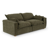 Durbin Modern Green Fabric Sofa