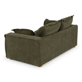 Durbin Modern Green Fabric Loveseat