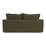 Durbin Modern Green Fabric Loveseat