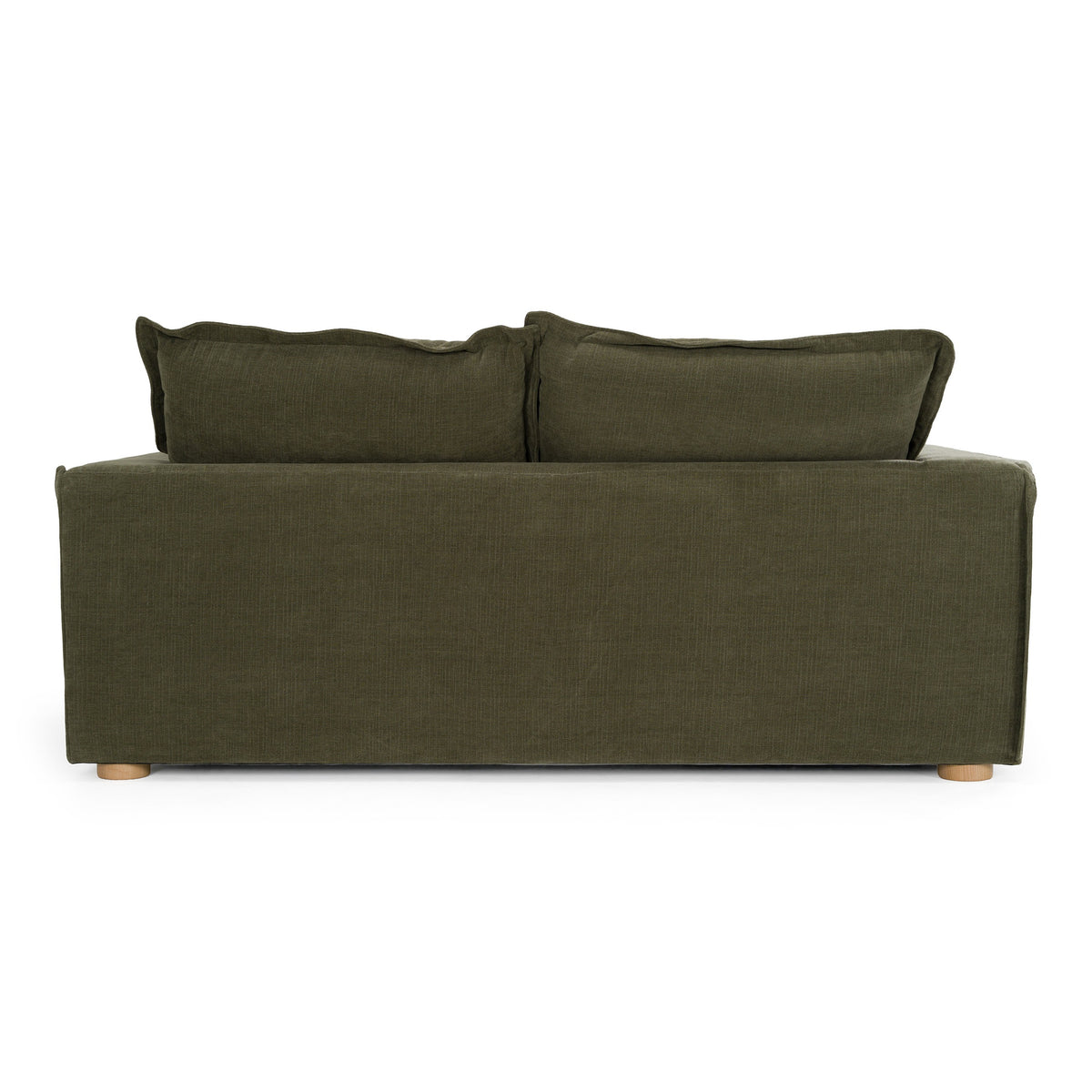 Durbin Modern Green Fabric Loveseat