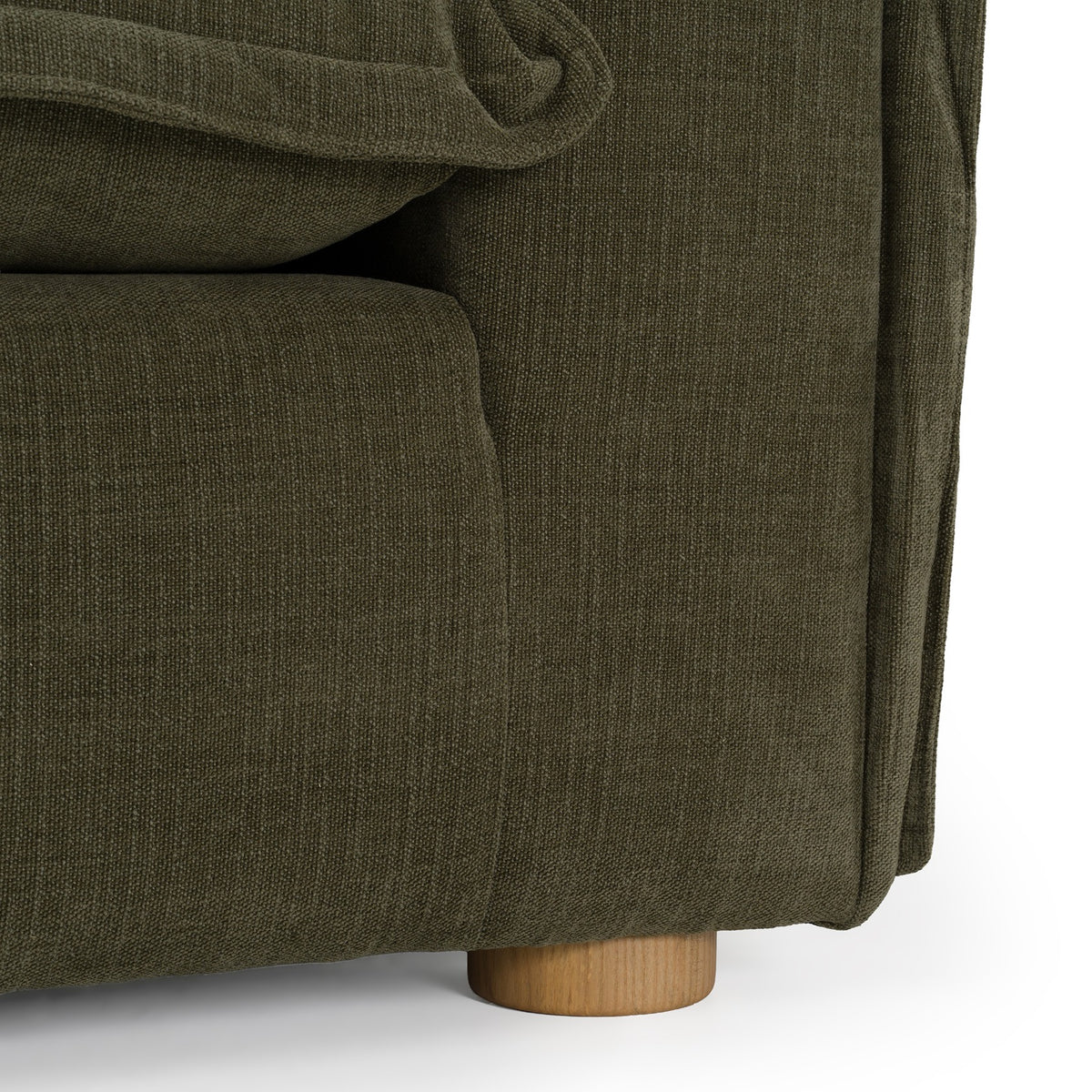 Durbin Modern Green Fabric Loveseat