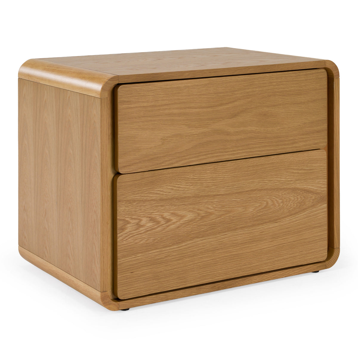 Yolonda + Dustin Modern Off-White Fabric + Natural Oak 4-Piece Bedroom Set