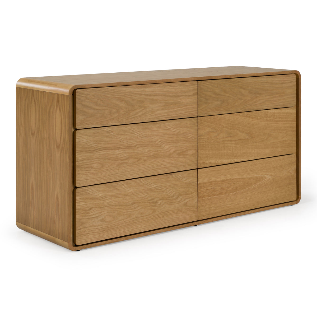 Yolonda + Dustin Modern Off-White Fabric + Natural Oak 4-Piece Bedroom Set