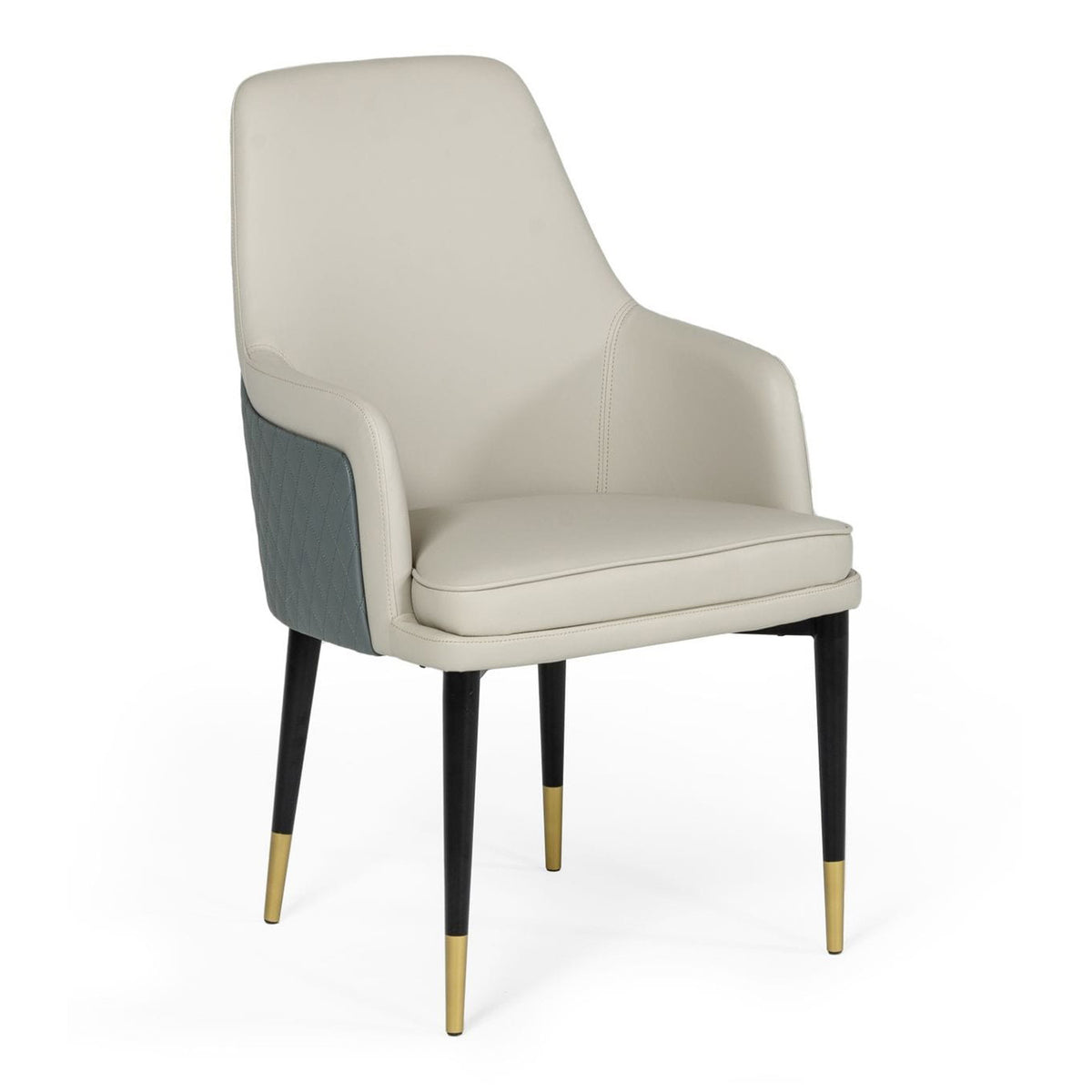 Duval Modern White & Grey Dining Chair