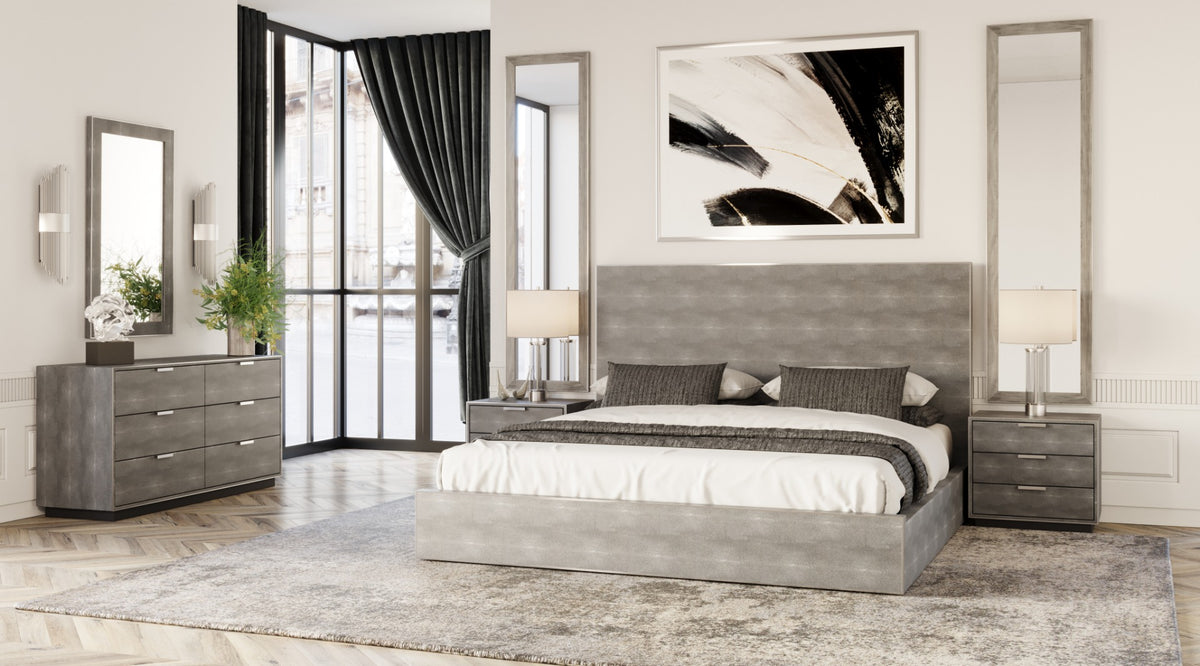 Dynasty Modern Shagreen Bed