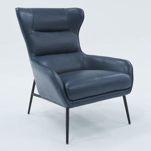 Susan Modern Blue Leatherette Lounge Chair