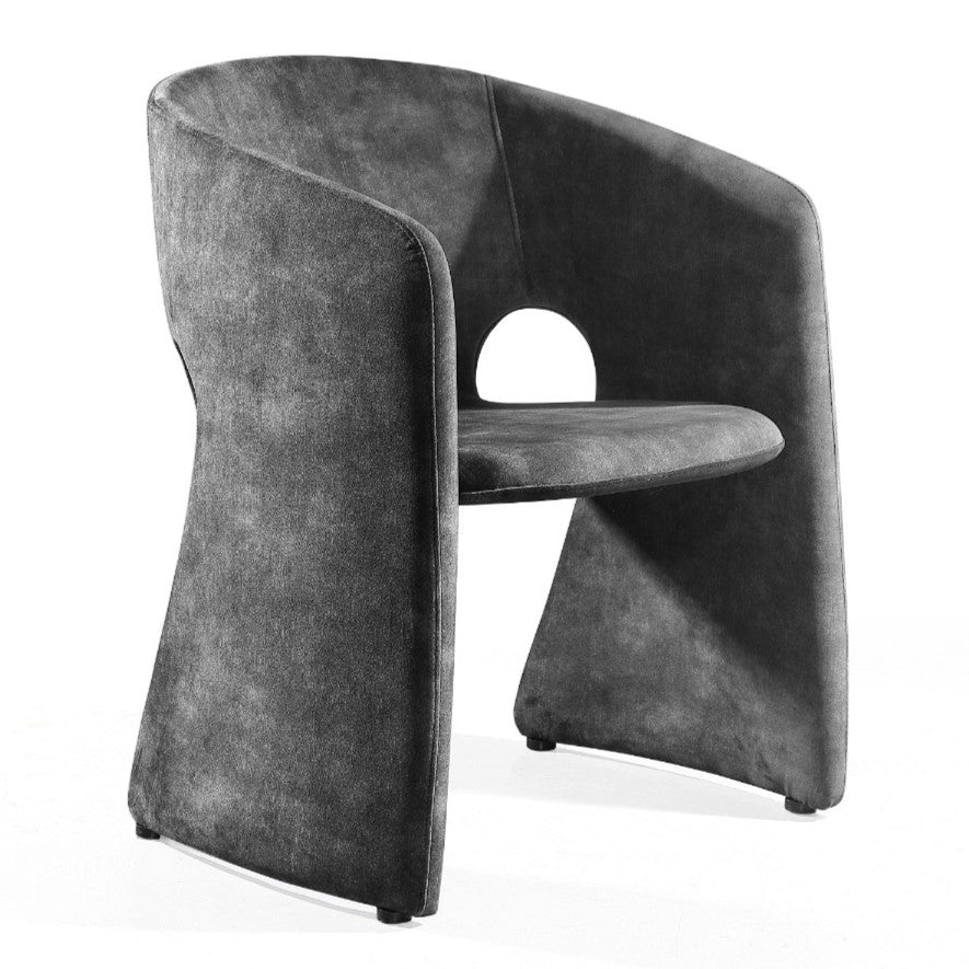 Malvern Modern Dark Grey Fabric Dining Chair