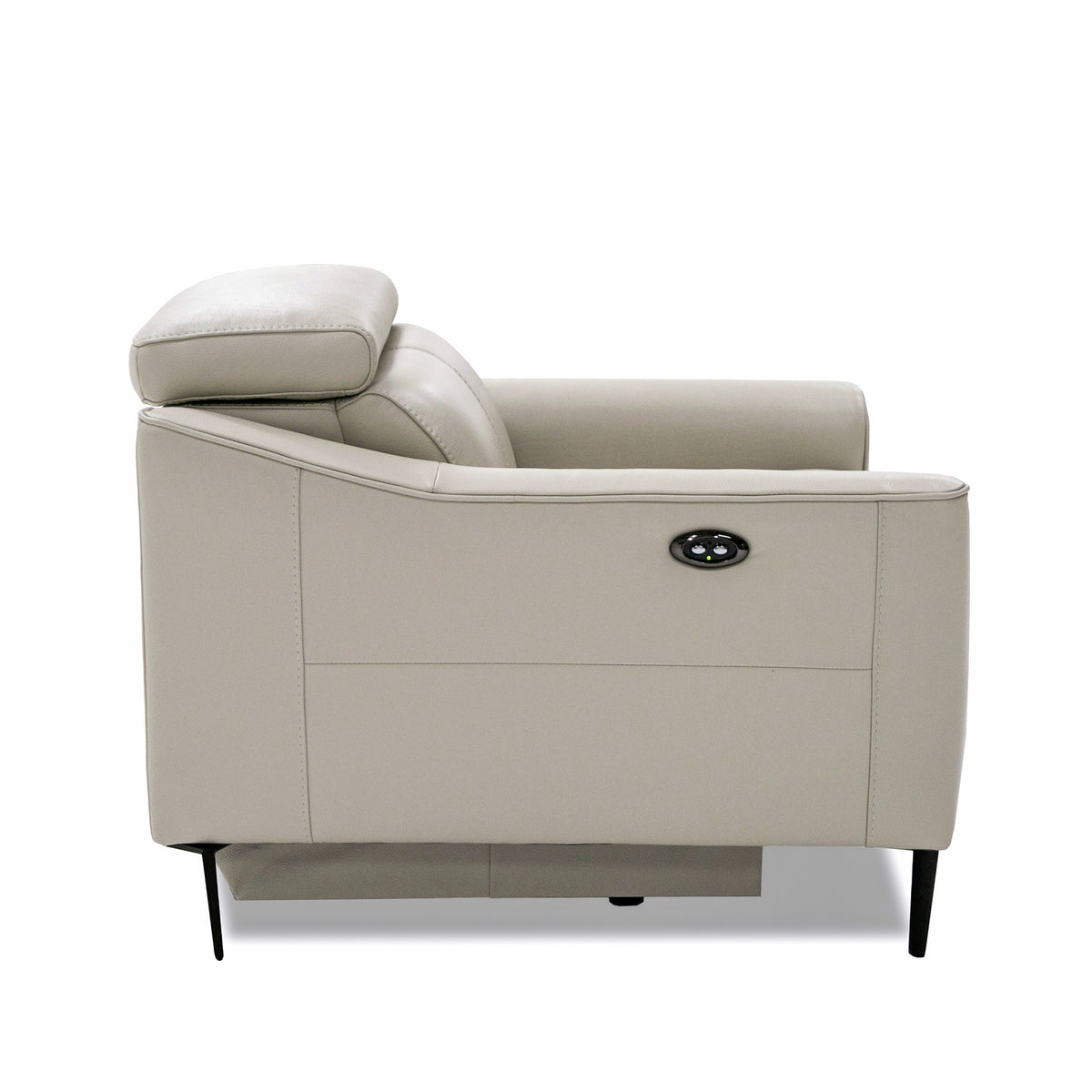 Eden Modern Grey Leather Armchair