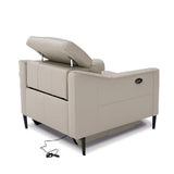Eden Modern Grey Leather Armchair