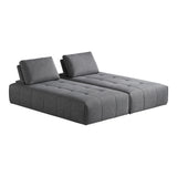 Edgar Modern Grey Fabric Modular Sectional Sofa
