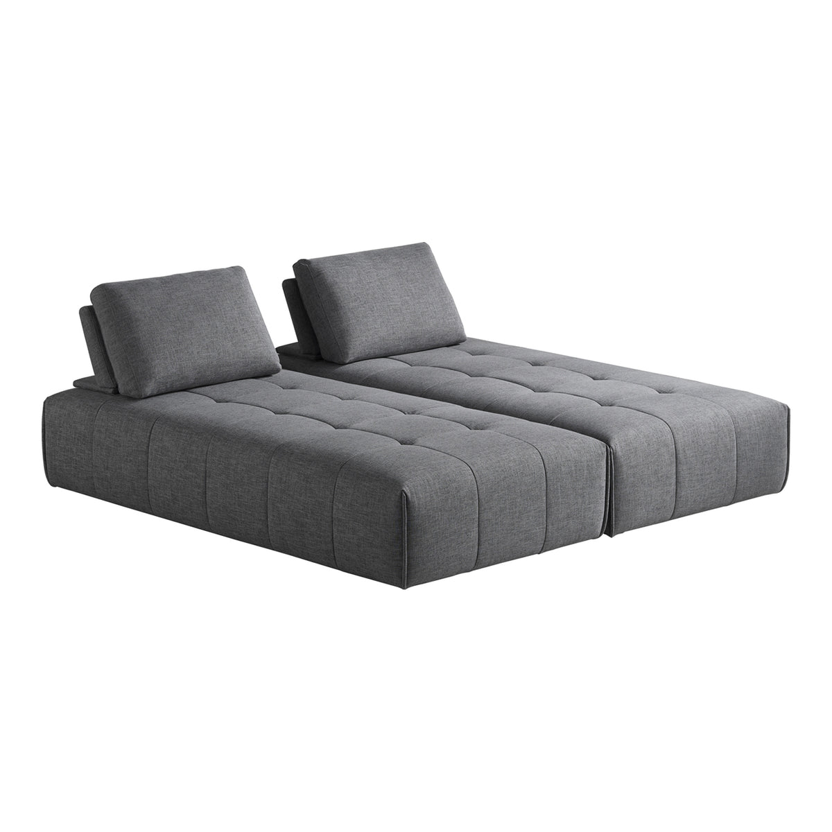 Edgar Modern Grey Fabric Modular Sectional Sofa