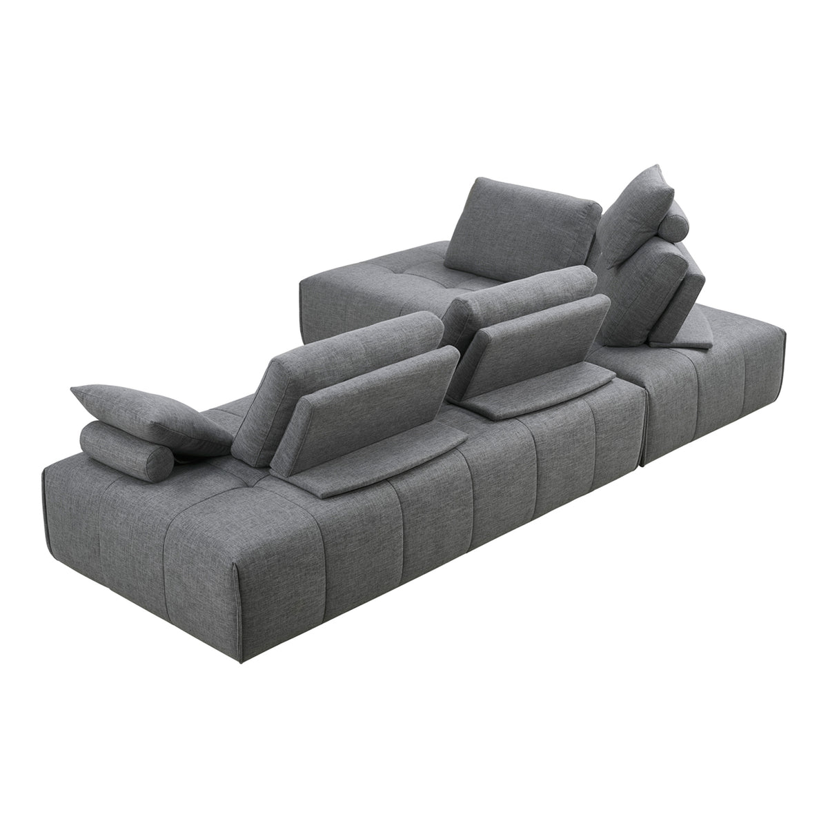 Edgar Modern Grey Fabric Modular Sectional Sofa