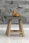 Civic Modern Concrete & Acacia End Table