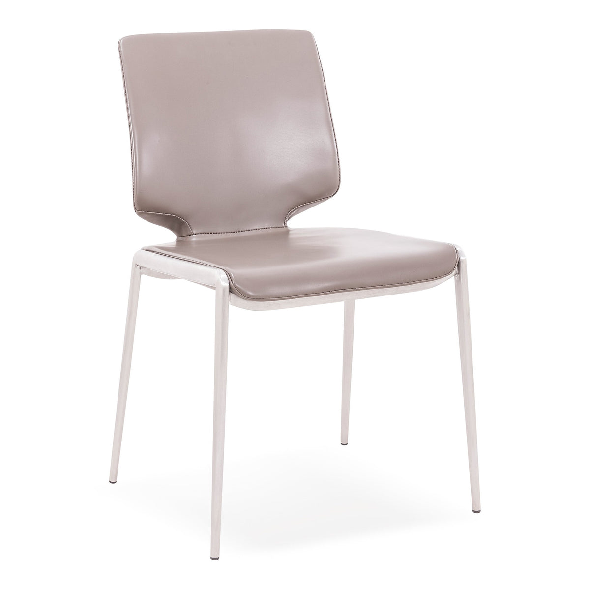 Eileen Modern Dark Grey Eco-Leather Dining Chair (Set of 2)