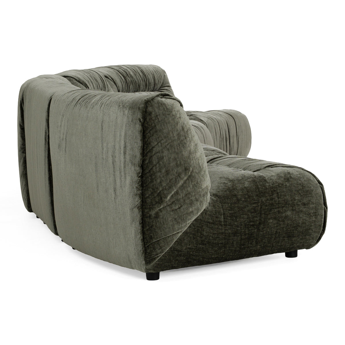 Elias Modern Green Fabric Curved Modular Sectional Sofa-5-Piece Sectional