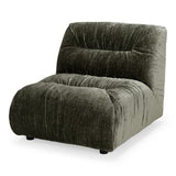 Elias Modern Green Fabric Curved Modular Sectional Sofa-5-Piece Sectional