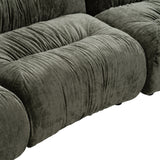 Elias Modern Green Fabric Curved Modular Sectional Sofa-5-Piece Sectional
