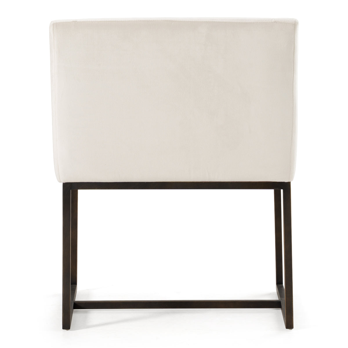 Elijah Modern Beige & Copper Antique Brass Dining Chair