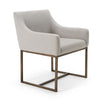 Elijah Modern Grey & Copper Antique Brass Dining Chair