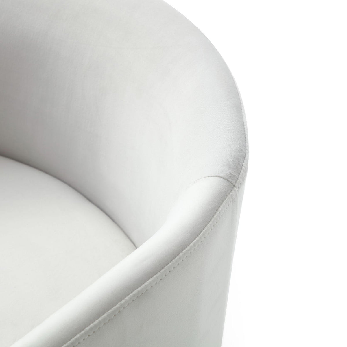 Elisa Modern Beige Velvet & Brass Dining Chair