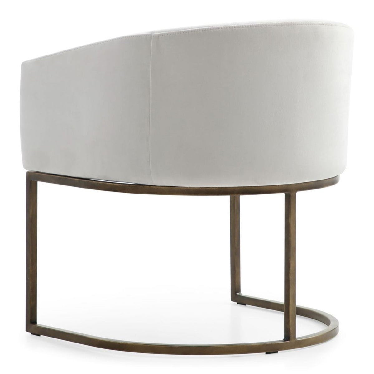 Elisa Modern Beige Velvet & Brass Dining Chair