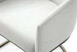 Elisa Modern Beige Velvet & Brass Dining Chair