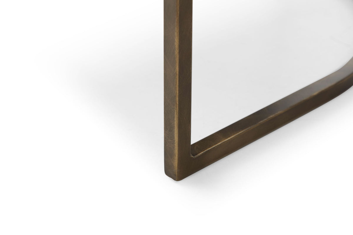 Elisa Modern Grey Velvet & Brass Dining Chair